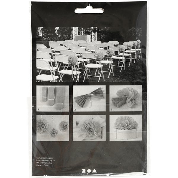 Papierpompons - weiß - 3 Stk Papierpompons - weiß - 3 Stk