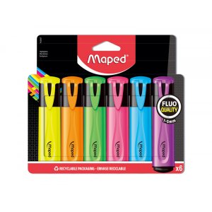 Textmarker - Maped - Pouch Neon 6er-Pack Textmarker - Maped - Pouch Neon 6er-Pack