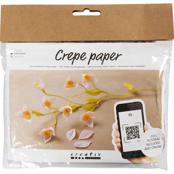 Mini-DIY-Kit Krepppapier - Kirschzweig