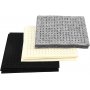 Filz mit Lchern - Schwarz - Grau - Cremewei - 3 x 4 Blatt