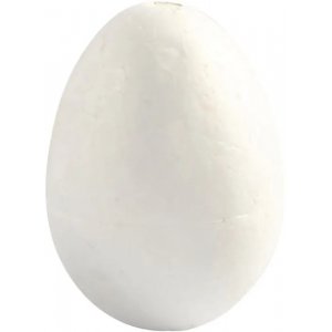 Frigolit-Eier - Weiß - H6 cm - 5 Stk Frigolit-Eier - Weiß - H6 cm - 5 Stk