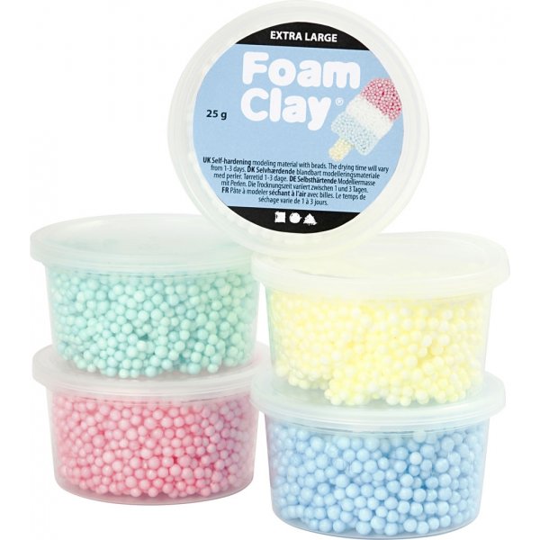 Foam Clay Extra Large - gemischte Farben - 5 x 25 g