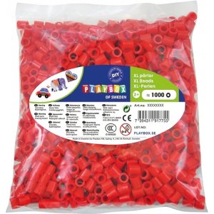 Pfeifenperlen XL 1000 Stück rot Pfeifenperlen XL 1000 Stück rot