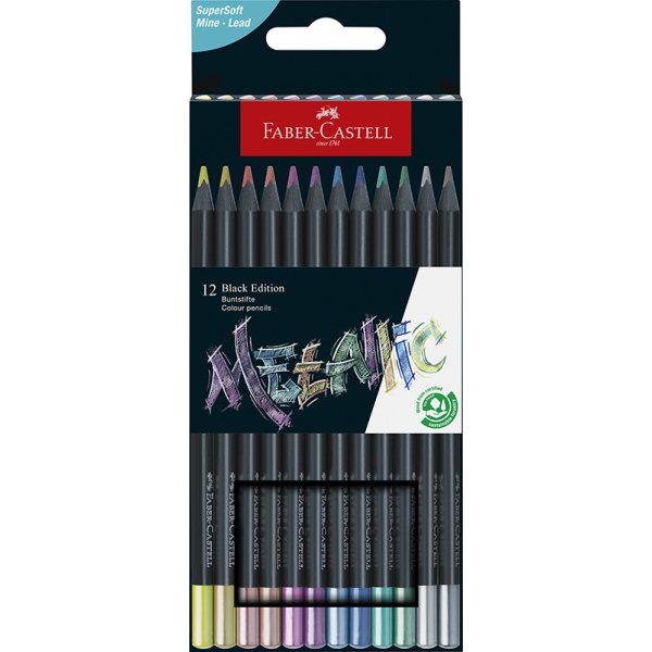 Farbstiftset - Faber-Castell - Redline Black Edition - Metallic