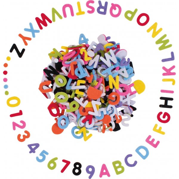 Filzbuchstaben - selbstklebend - 500 Stk