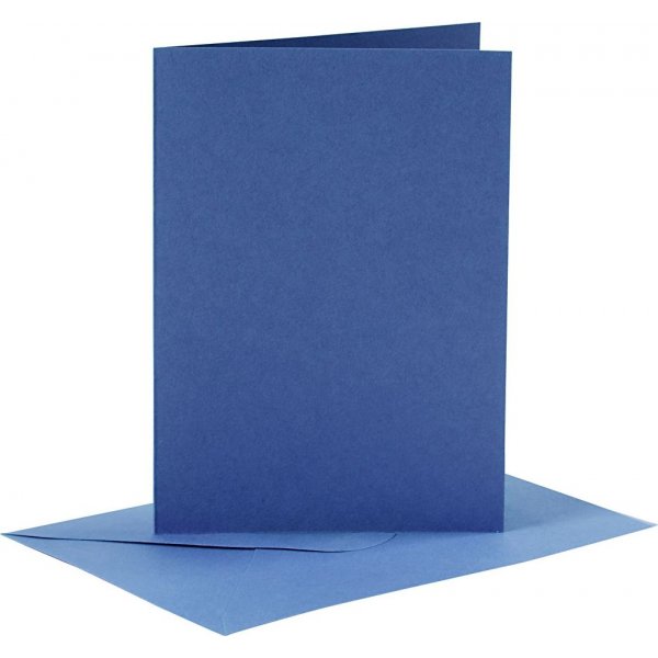 Karten und Umschlge - blau 10,5 x 15 cm 6 Sets