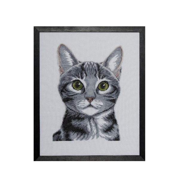 Stickset Leinwand - Katze