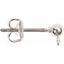 Ohrstecker mit se und Kugel - versilbert - 10 Stk