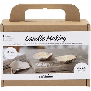 Mini-DIY-Kit - Sojakerze aus Austernschalen