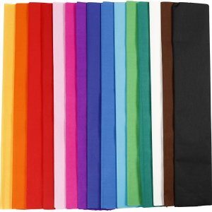 Krepppapier - gemischte Farben - 15 Blatt Krepppapier - gemischte Farben - 15 Blatt