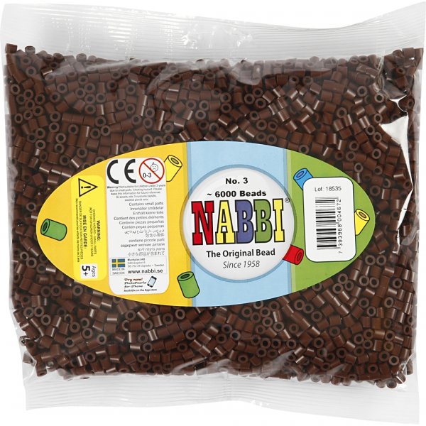 Rhrenperlen - braun (32229) - mittel - 6000 Stk