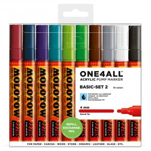 Acrylmarker One4All 4mm 10 Stifte - Basic II Acrylmarker One4All 4mm 10 Stifte - Basic II