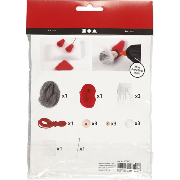 Mini-DIY-Kit - Weihnachtsmänner an einer Schnur Mini-DIY-Kit - Weihnachtsmänner an einer Schnur