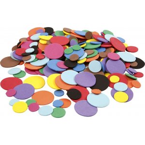 Dekorative Gummikreise - gemischte Farben - 300 Stk Dekorative Gummikreise - gemischte Farben - 300 Stk