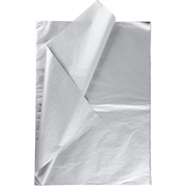 Seidenpapier - Silber - 50 x 70 cm - 14 g - 6 Blatt