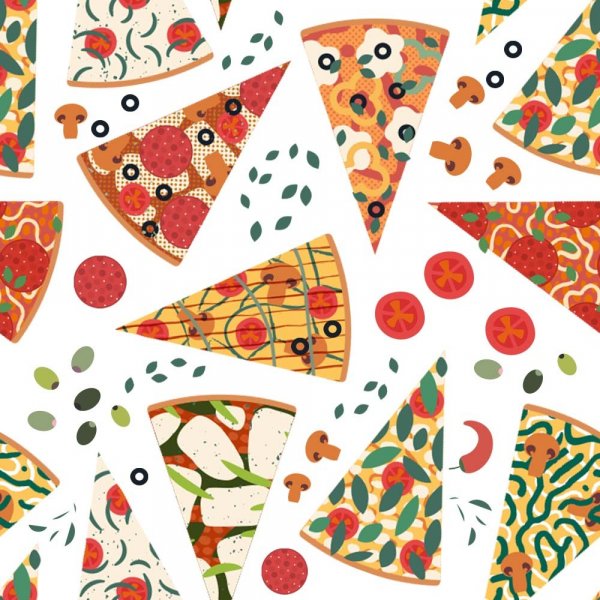 Gemusterter Jersey 150 cm - Pizzawei