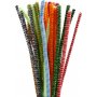 Pfeifenreiniger - 6 mm - gemischte Farben - gestreift - 30 Stk