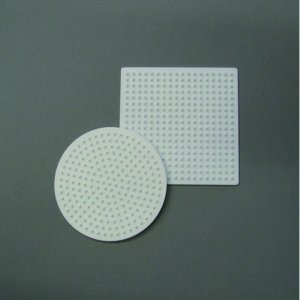 Nabbi Perlenteller 9 cm - weiß 2 Stk. rund/eckig mischen Nabbi Perlenteller 9 cm - weiß 2 Stk. rund/eckig mischen