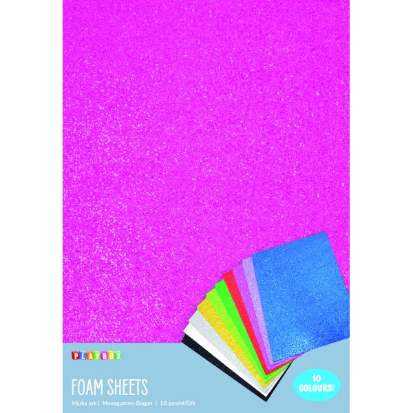 Dekogummi - Weiche Bl�tter 10 St�ck glitzernd