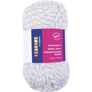 Reflektierendes Garn 50 g weiß Reflektierendes Garn 50 g weiß