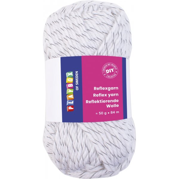 Reflektierendes Garn 50 g wei