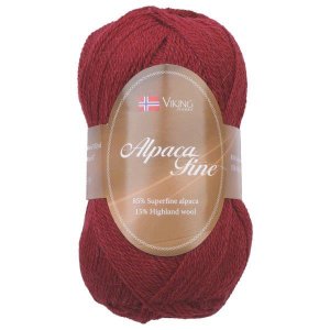 Wikingergarn Alpaka Fein 50g - Dunkelrot (658) Wikingergarn Alpaka Fein 50g - Dunkelrot (658)
