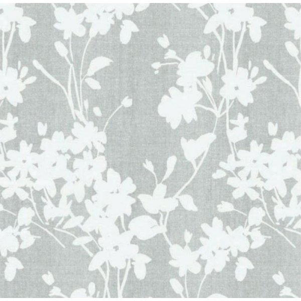 Wachstuch - Weies Blumengrau