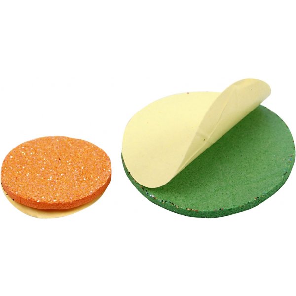 Dekorative Gummikreise - gemischte Glitzerfarben - 1000 Stck