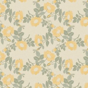 Wachstuch Wildblumen-Austern-Polyester Wachstuch Wildblumen-Austern-Polyester