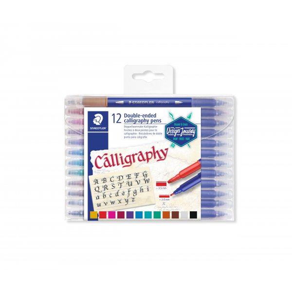 Doppelseitige Kalligraphiestifte Design Journey - 12 Stifte