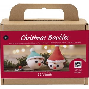 Mini-DIY-Kit Christbaumkugeln - Rote und grüne Elfen Mini-DIY-Kit Christbaumkugeln - Rote und grüne Elfen