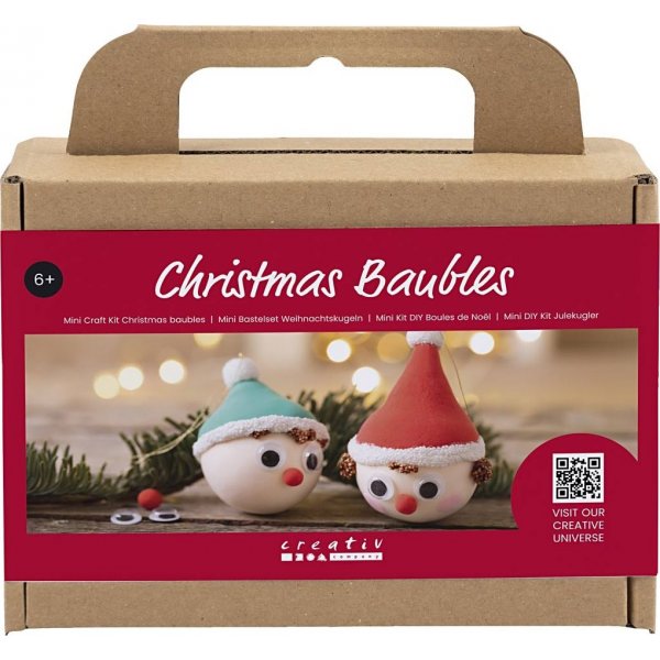 Mini-DIY-Kit Christbaumkugeln - Rote und grne Elfen