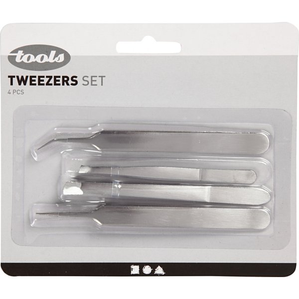 Pinzetten - Sortiment - 4-tlg
