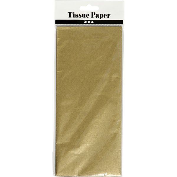 Seidenpapier - Gold - 50 x 70 cm - 14 g - 6 Blatt