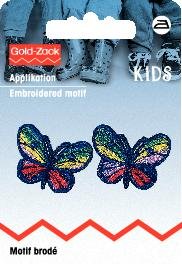 Stoffmarke Blaue Schmetterlinge klein 2 Stk Stoffmarke Blaue Schmetterlinge klein 2 Stk