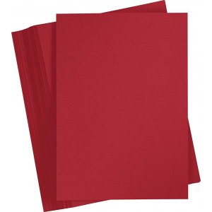 Farbiger Karton - Weihnachtsrot - A4 - 180 g - 100 Blatt Farbiger Karton - Weihnachtsrot - A4 - 180 g - 100 Blatt