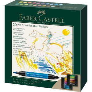 Zeichenstift - Faber-Castell - Pitt Artist Dual Marker - 20 Stk Zeichenstift - Faber-Castell - Pitt Artist Dual Marker - 20 Stk
